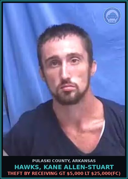 CCW arrest card for HAWKS, KANE ALLEN-STUART in Pulaski County: BREAKING OR ENTERING(FD)