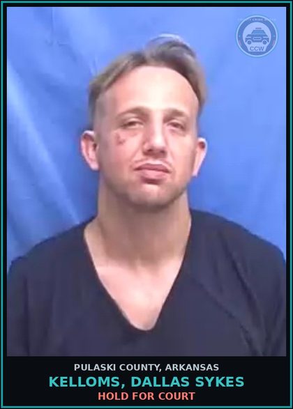 CCW arrest card for KELLOMS, DALLAS SYKES in Pulaski County: HOLD FOR COURT
