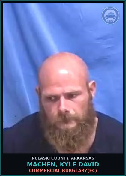 CCW arrest card for MACHEN, KYLE DAVID in Pulaski County: POSS DRUG PARAPHERNALIA(MA)