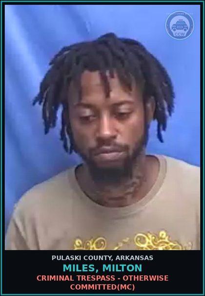 CCW arrest card for MILES, MILTON in Pulaski County: POSSESS contr substance SCHED IV, V LT 28 G(MA)