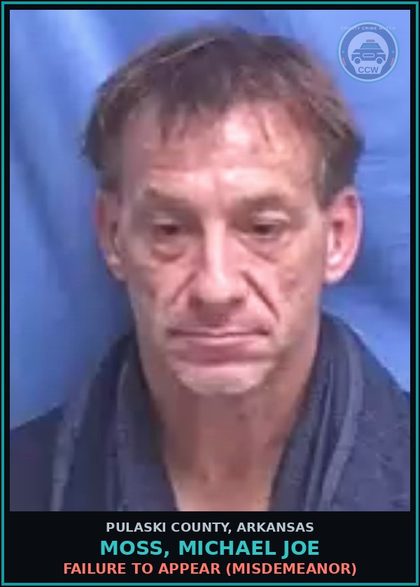 CCW arrest card for MOSS, MICHAEL JOE in Pulaski County: FAILURE TO COMPLY WITH CONDITION OF SUSPENSION OR PROBATION