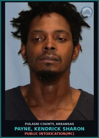 CCW arrest card for PAYNE, KENDRICK SHARON in Pulaski County: PUBLIC INTOXICATION(MC)