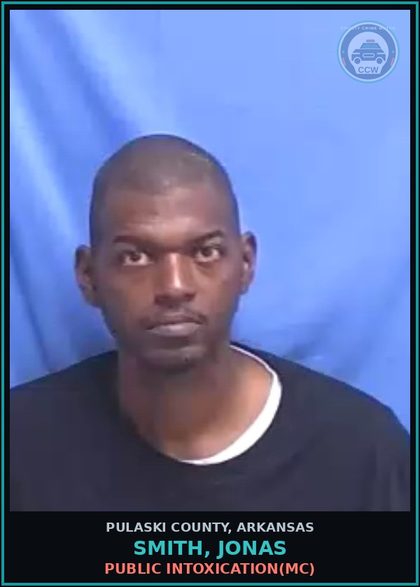 CCW arrest card for SMITH, JONAS in Pulaski County: PUBLIC INTOXICATION(MC)