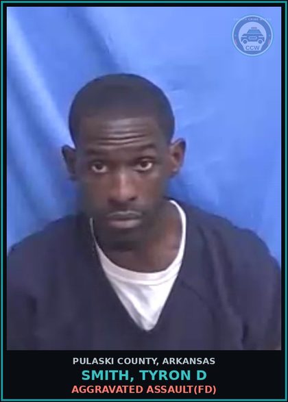 CCW arrest card for SMITH, TYRON D in Pulaski County: AGGRAVATED ASSAULT(FD)