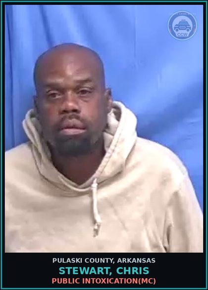 CCW arrest card for STEWART, CHRIS in Pulaski County: PUBLIC INTOXICATION(MC)