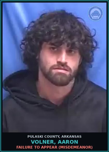 CCW arrest card for Volner, Aaron in Pulaski County: FAILURE TO APPEAR (MISDEMEANOR)
