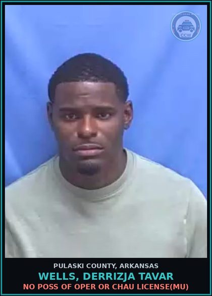 CCW arrest card for WELLS, DERRIZJA TAVAR in Pulaski County: RESISTING ARREST(MA)
