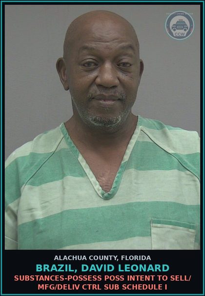 CCW arrest card for BRAZIL, DAVID LEONARD in Alachua County: EVIDENCE-DESTROYING ALTER DESTROY CONCEAL REMO REC DOC PHYS EVIDEN