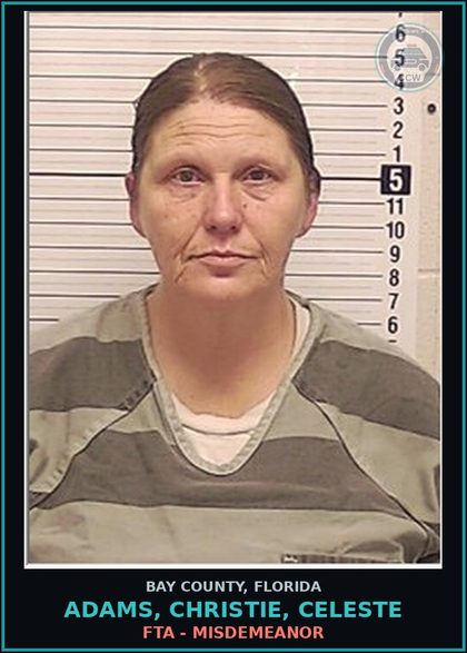 CCW arrest card for ADAMS, CHRISTIE, CELESTE in Bay County: FTA - MISDEMEANOR