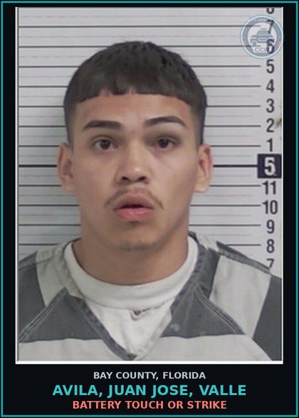 CCW arrest card for AVILA, JUAN JOSE, VALLE in Bay County: BATTERY TOUCH OR STRIKE