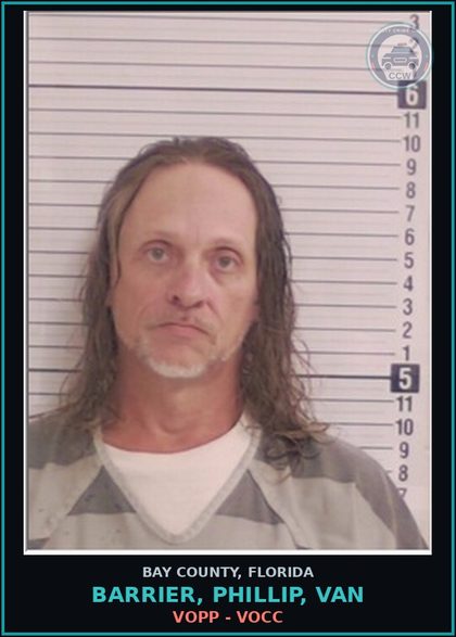 CCW arrest card for BARRIER, PHILLIP, VAN in Bay County: VOPP - VOCC