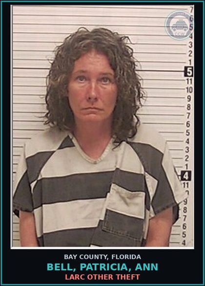CCW arrest card for BELL, PATRICIA, ANN in Bay County: BURGL UNOCCUPIED CONVEYANCE UNARMED