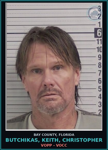 CCW arrest card for BUTCHIKAS, KEITH, CHRISTOPHER in Bay County: VOPP - VOCC