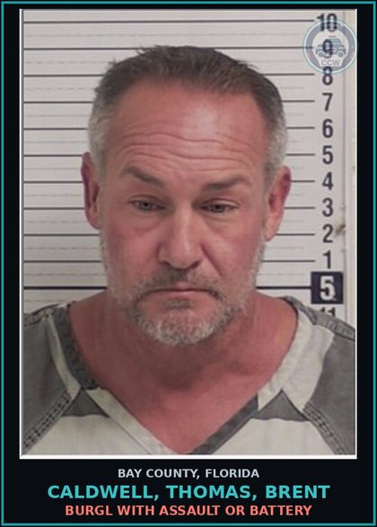 CCW arrest card for CALDWELL, THOMAS, BRENT in Bay County: PRIN/ACC/ATT:PRIN/ACC/ATT:s3x ASSLT s3x BAT 18 YR OR OLDER BY PR