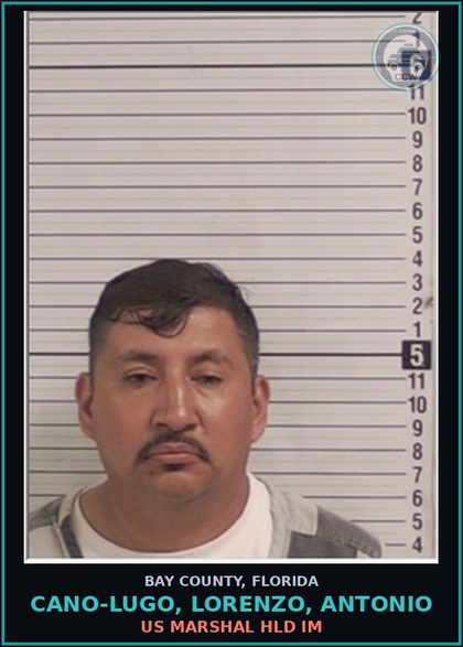 CCW arrest card for CANO-LUGO, LORENZO, ANTONIO in Bay County: US MARSHAL HLD IM