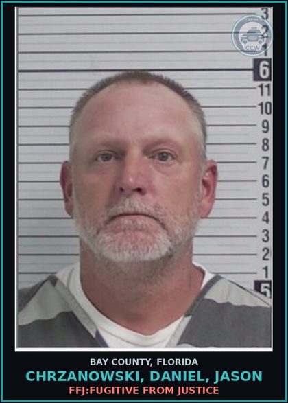 CCW arrest card for CHRZANOWSKI, DANIEL, JASON in Bay County: FFJ:FUGITIVE FROM JUSTICE