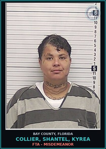 CCW arrest card for COLLIER, SHANTEL, KYREA in Bay County: FTA - MISDEMEANOR