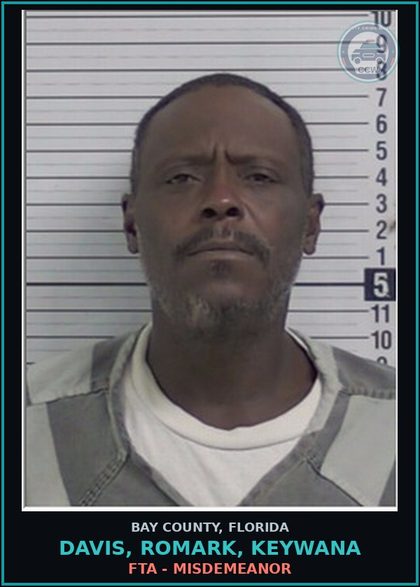 CCW arrest card for DAVIS, ROMARK, KEYWANA in Bay County: FTA - MISDEMEANOR