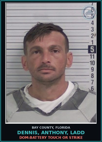 CCW arrest card for DENNIS, ANTHONY, LADD in Bay County: VOPP - VOCC
