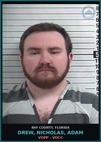 CCW arrest card for DREW, NICHOLAS, ADAM in Bay County: VOPP - VOCC