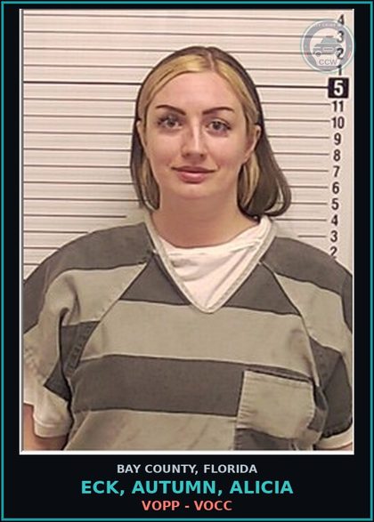 CCW arrest card for ECK, AUTUMN, ALICIA in Bay County: VOPP - VOCC