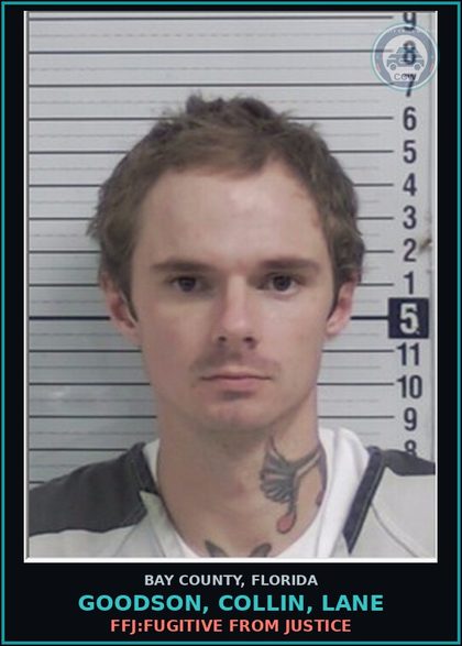 CCW arrest card for GOODSON, COLLIN, LANE in Bay County: FFJ:FUGITIVE FROM JUSTICE