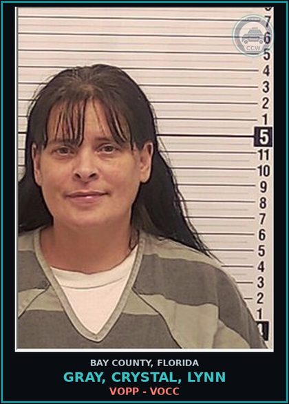 CCW arrest card for GRAY, CRYSTAL, LYNN in Bay County: VOPP - VOCC