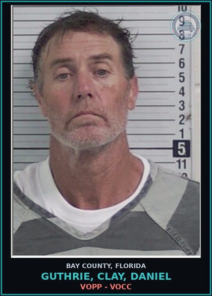 CCW arrest card for GUTHRIE, CLAY, DANIEL in Bay County: VOPP - VOCC