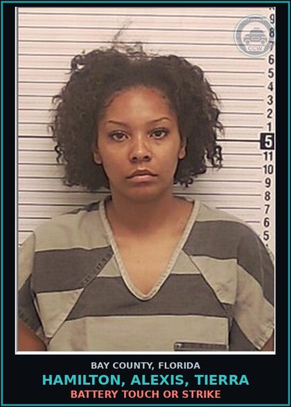 CCW arrest card for HAMILTON, ALEXIS, TIERRA in Bay County: SIMPLE ASSLT INTENT THREAT TO DO VIOLENCE