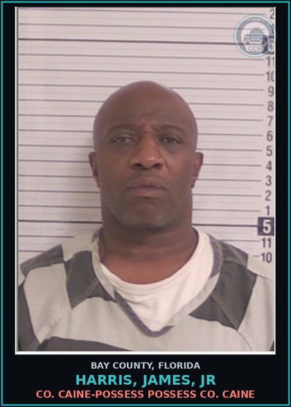 CCW arrest card for HARRIS, JAMES, JR in Bay County: COCAINE-POSSESS POSSESS COCAINE