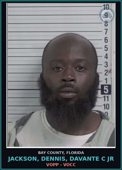 CCW arrest card for JACKSON, DENNIS, DAVANTE C JR in Bay County: VOPP - VOCC