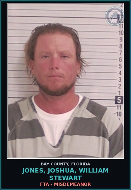 CCW arrest card for JONES, JOSHUA, WILLIAM STEWART in Bay County: FTA - MISDEMEANOR