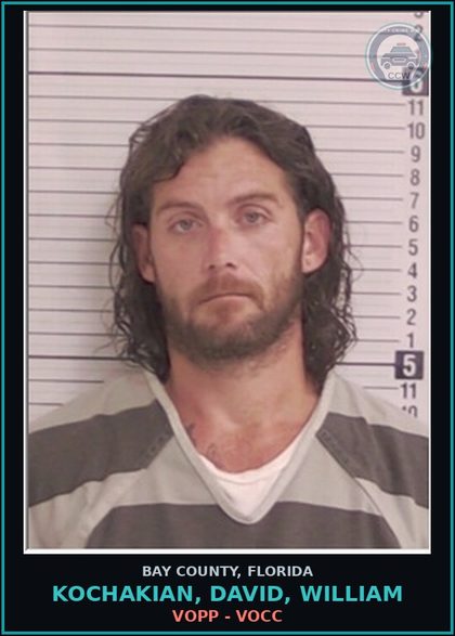 CCW arrest card for KOCHAKIAN, DAVID, WILLIAM in Bay County: VOPP - VOCC