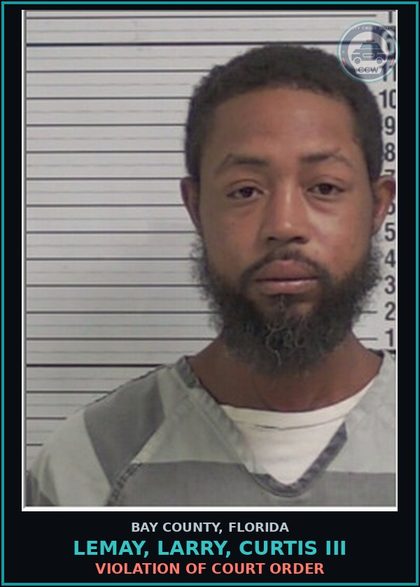 CCW arrest card for LEMAY, LARRY, CURTIS III in Bay County: VIOLATION OF COURT ORDER