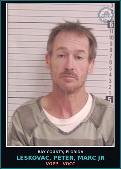 CCW arrest card for LESKOVAC, PETER, MARC JR in Bay County: VOPP - VOCC