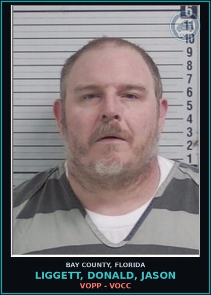 CCW arrest card for LIGGETT, DONALD, JASON in Bay County: VOPP - VOCC