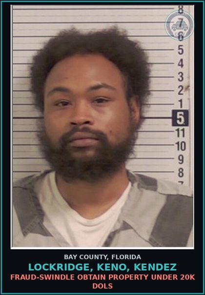 CCW arrest card for LOCKRIDGE, KENO, KENDEZ in Bay County: LARC OTHER THEFT