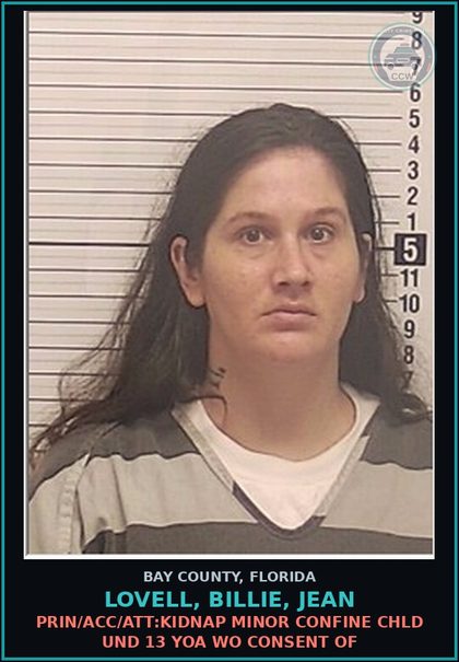 CCW arrest card for LOVELL, BILLIE, JEAN in Bay County: BATTERY ON PERSON 65 YEARS OF AGE OR OLDER