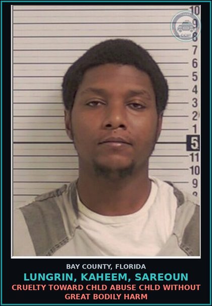 CCW arrest card for LUNGRIN, KAHEEM, SAREOUN in Bay County: BATTERY COMMIT DOMESTIC BATTERY BY STRANGULATION