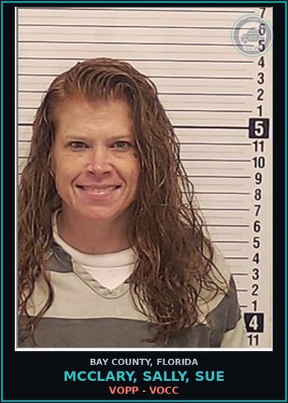 CCW arrest card for MCCLARY, SALLY, SUE in Bay County: VOPP - VOCC