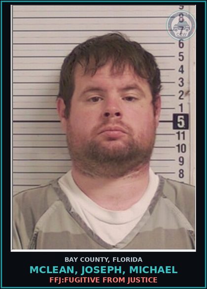 CCW arrest card for MCLEAN, JOSEPH, MICHAEL in Bay County: FFJ:FUGITIVE FROM JUSTICE
