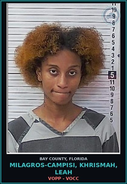 CCW arrest card for MILAGROS-CAMPISI, KHRISMAH, LEAH in Bay County: VOPP - VOCC