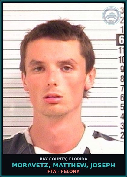 CCW arrest card for MORAVETZ, MATTHEW, JOSEPH in Bay County: FTA - FELONY