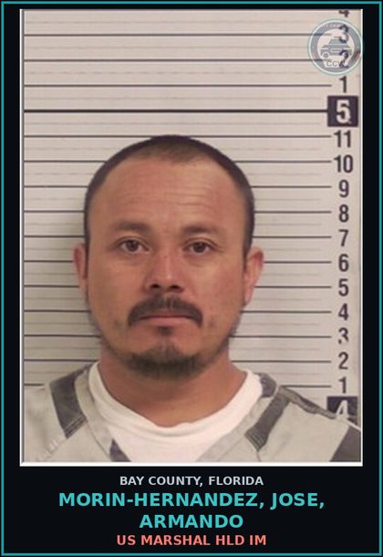 CCW arrest card for MORIN-HERNANDEZ, JOSE, ARMANDO in Bay County: US MARSHAL HLD IM