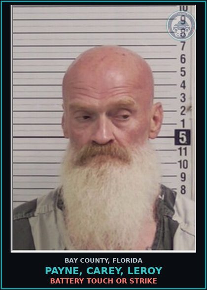 CCW arrest card for PAYNE, CAREY, LEROY in Bay County: BATTERY TOUCH OR STRIKE