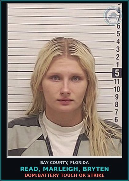 CCW arrest card for READ, MARLEIGH, BRYTEN in Bay County: DOM:BATTERY TOUCH OR STRIKE