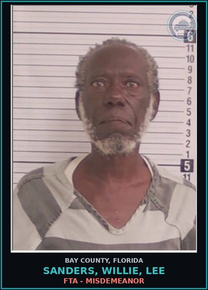 CCW arrest card for SANDERS, WILLIE, LEE in Bay County: FTA - MISDEMEANOR