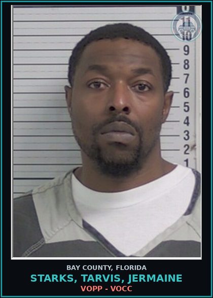CCW arrest card for STARKS, TARVIS, JERMAINE in Bay County: VOPP - VOCC