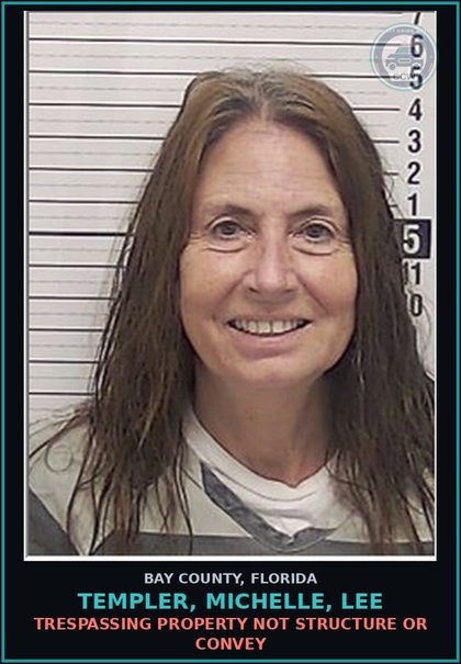 CCW arrest card for TEMPLER, MICHELLE, LEE in Bay County: TRESPASSING PROPERTY NOT STRUCTURE OR CONVEY