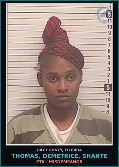 CCW arrest card for THOMAS, DEMETRICE, SHANTE in Bay County: FTA - MISDEMEANOR